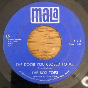 The Box Tops Vinyl 45 Record Cry Like A Baby